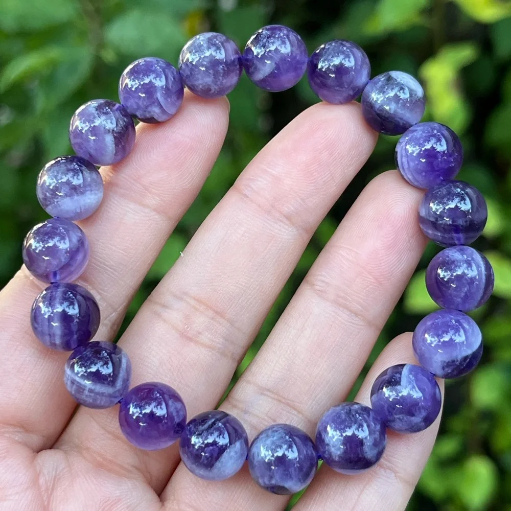 10.5mm‎ stretchable dream amethyst bracelet